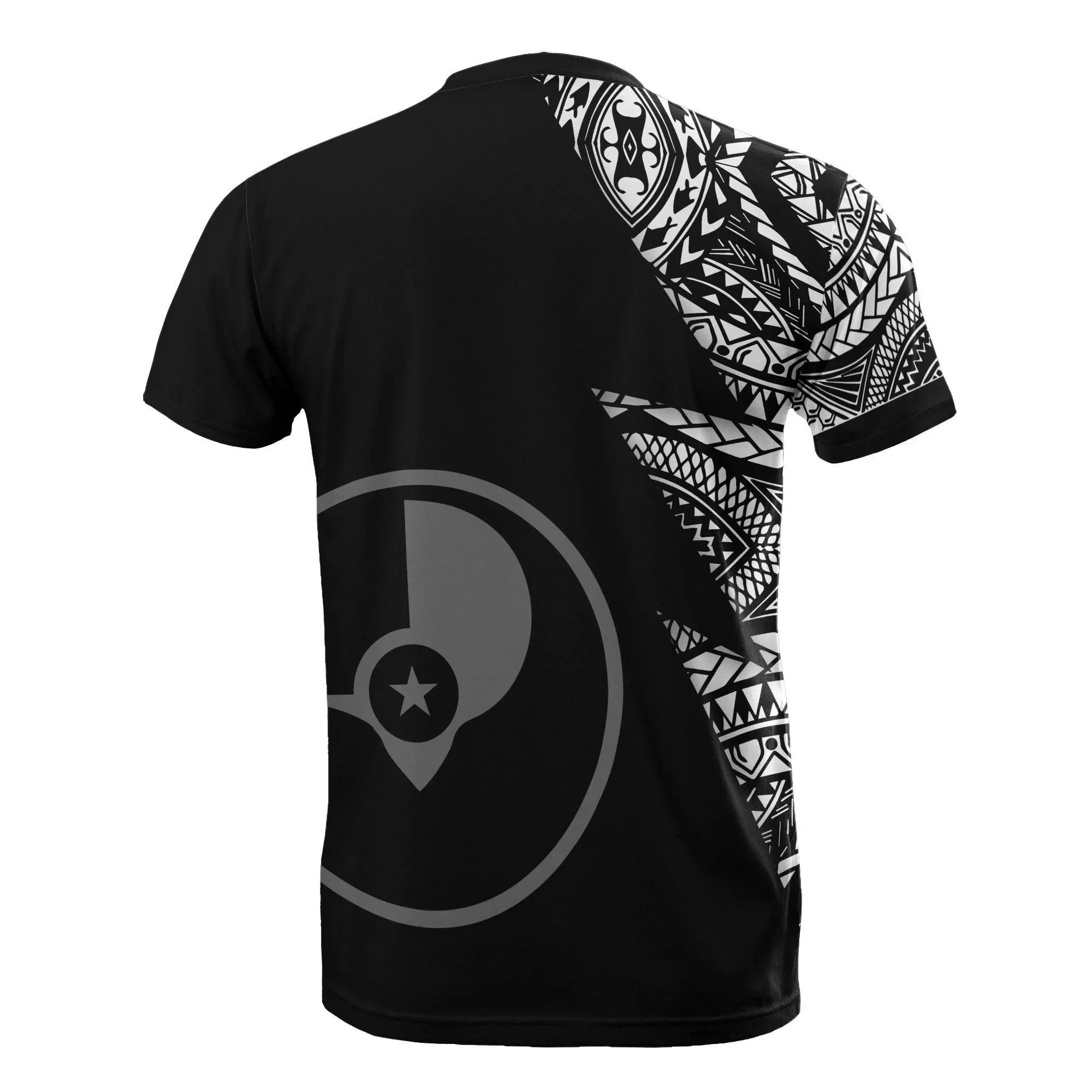 Yap Pattern T-Shirt Yap Flag Polynesian Tattoo Black Style  09
