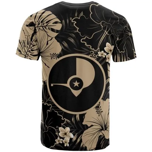 Yap Micronesia T shirt - Yellow Hibiscus Palm Monstera