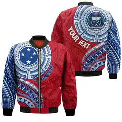 Samoa Personalised Bomber Jacket Independence Day Flag Style LT7