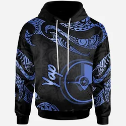 Yap Polynesian Hoodie - Poly Tattoo Blue Version
