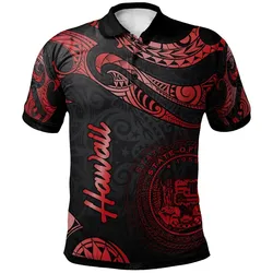 Hawaii Polynesian Polo Shirt - Poly Tattoo Red Version