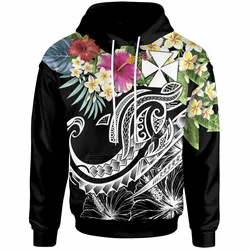 Polynesian Summer Plumeria Black Unique 3D Printed Sublimation Hoodie Hooded Sweatshirt Comfy Soft And Warm For Men Women S to 5XL CTC16012253