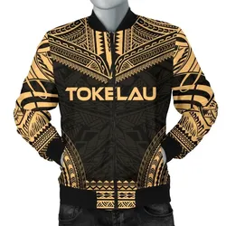 Tokelau Polynesian Chief Men's Bomber Jacket - Gold Version - Bn10