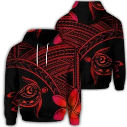 Hawaiian Turtle Plumeria Kakau Polynesian Quilt Hoodie Neo Red AH