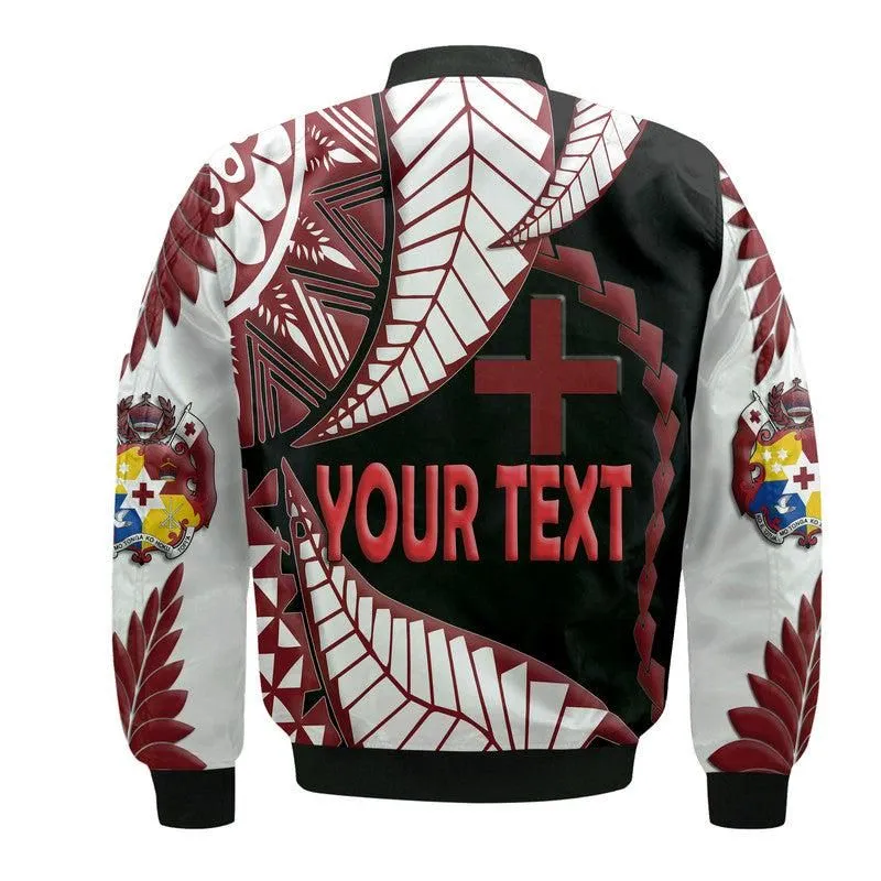 (Custom Personalised) Tonga Emancipation Day Bomber Jacket Kupesi Pattern No.3 LT9