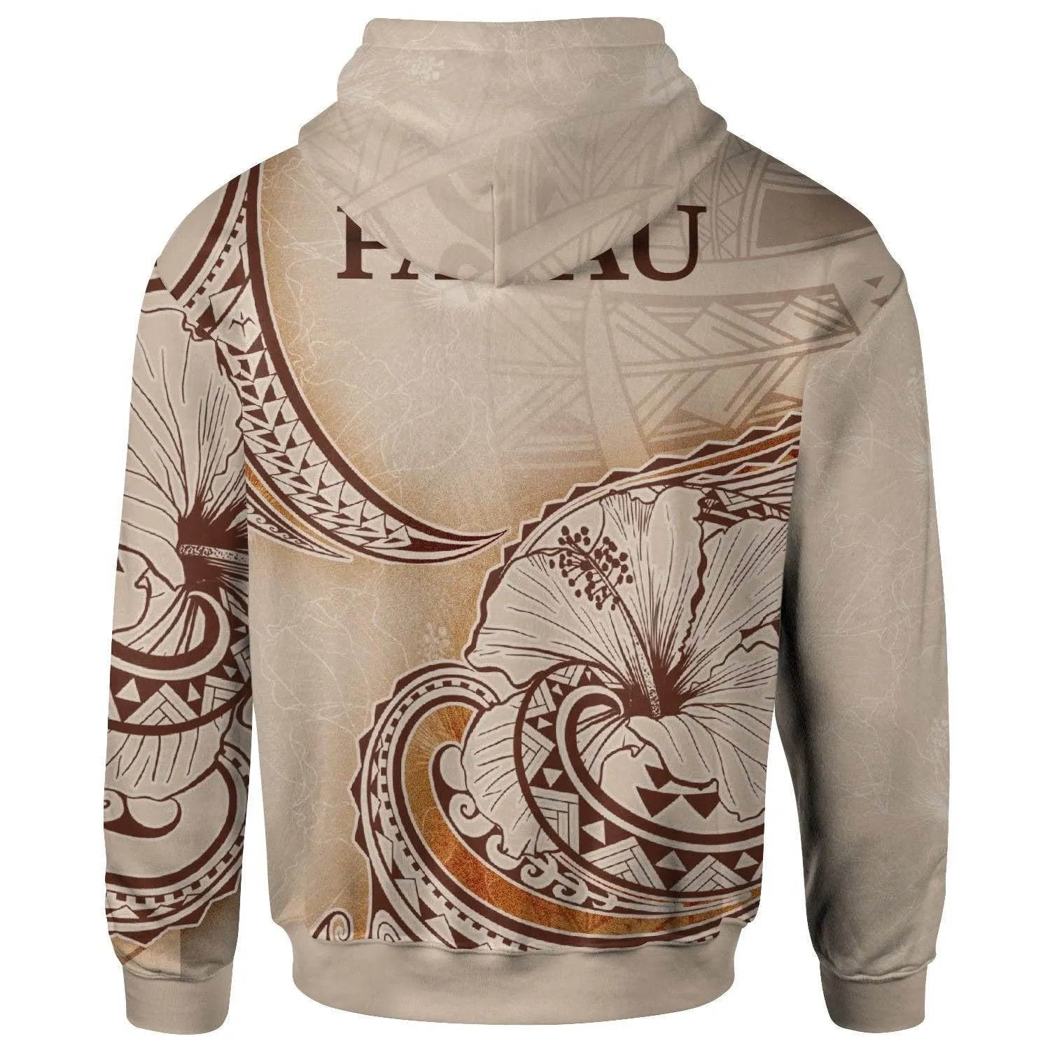Palau Hoodie - Hibiscus Flowers Vintage Style