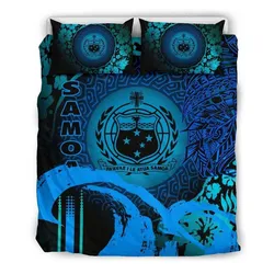 Samoa Bedding Set Hibiscus And Wave Light Blue K6 Dhc28111141Dd