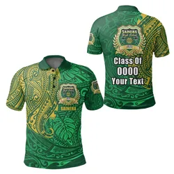 (Custom Personalised) Saineha Tonga Polo Shirt Polynesian Special - Class of LT16