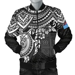 FamilyGaterJacket - Bomber Jacket Fiji Polynesian - White Turtle - BN1518