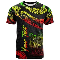 Fiji Polynesian Custom Personalised T-Shirt - Poly Tattoo Reggae Version