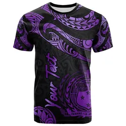 Samoa Polynesian Custom Personalised T shirt - Poly Tattoo Purple Version