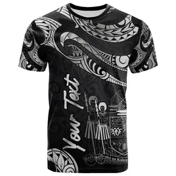 Fiji Polynesian Custom Personalised T-Shirt - Poly Tattoo White Version