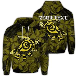 Alohawaii Hoodie - (Personalised) Hawaiian Turtle Hibiscus Plumeria Kanaka Polynesian Hoodie Yellow - Soft Style - AH - J4R