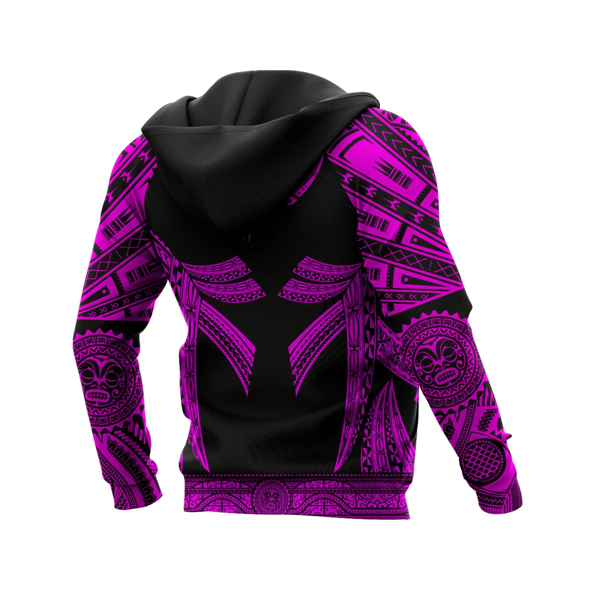 Hawaii Pullover Hoodie - Kanaloa Polynesian Tattoo Special Pink