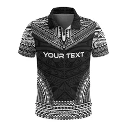 Polynesian Pride Polo Shirt - Chuuk Custom Personalized Polo Shirt Chuuk Flag Polynesian Chief Tattoo Black Version