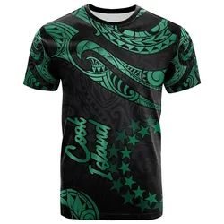 Cook Islands Polynesian T Shirt - Poly Tattoo Green Version