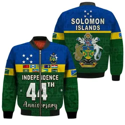 Solomon Islands National Day Bomber Jacket Independence Day Tapa Pattern LT13