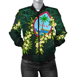 Alohawaii Jacket - Bomber Jacket Guam Polynesian Ti Leaf Lei Turtle - BN11