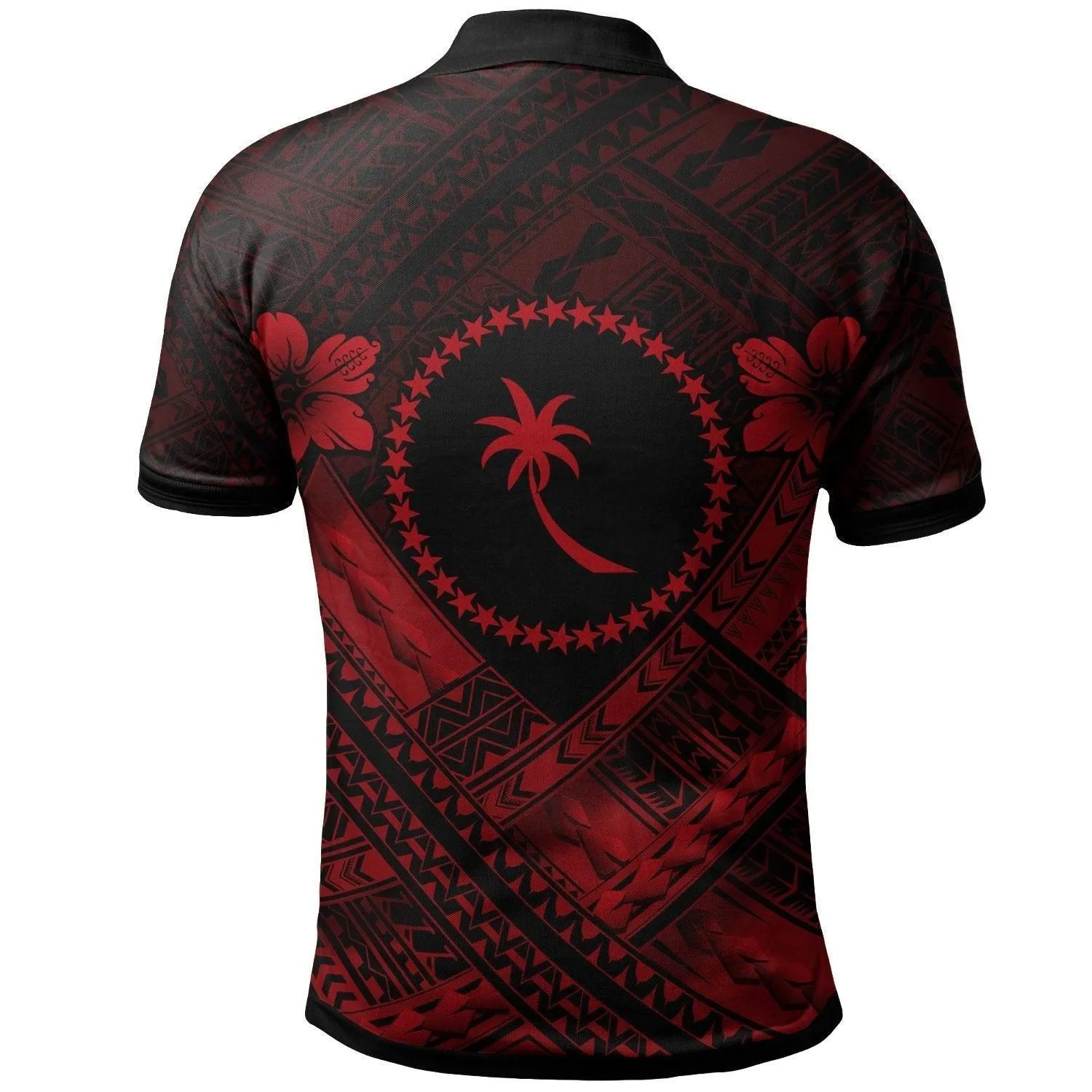 Chuuk Polynesian Polo Shirts - Chuuk Red Seal Camisole Hibiscus Style