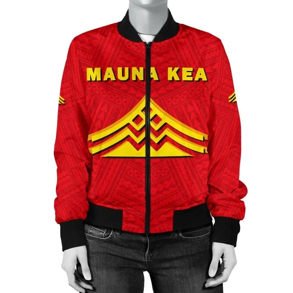 Alohawaii Jacket - Hawaii Mauna Kea Polynesian Womens Bomber Jacket - AH - J71