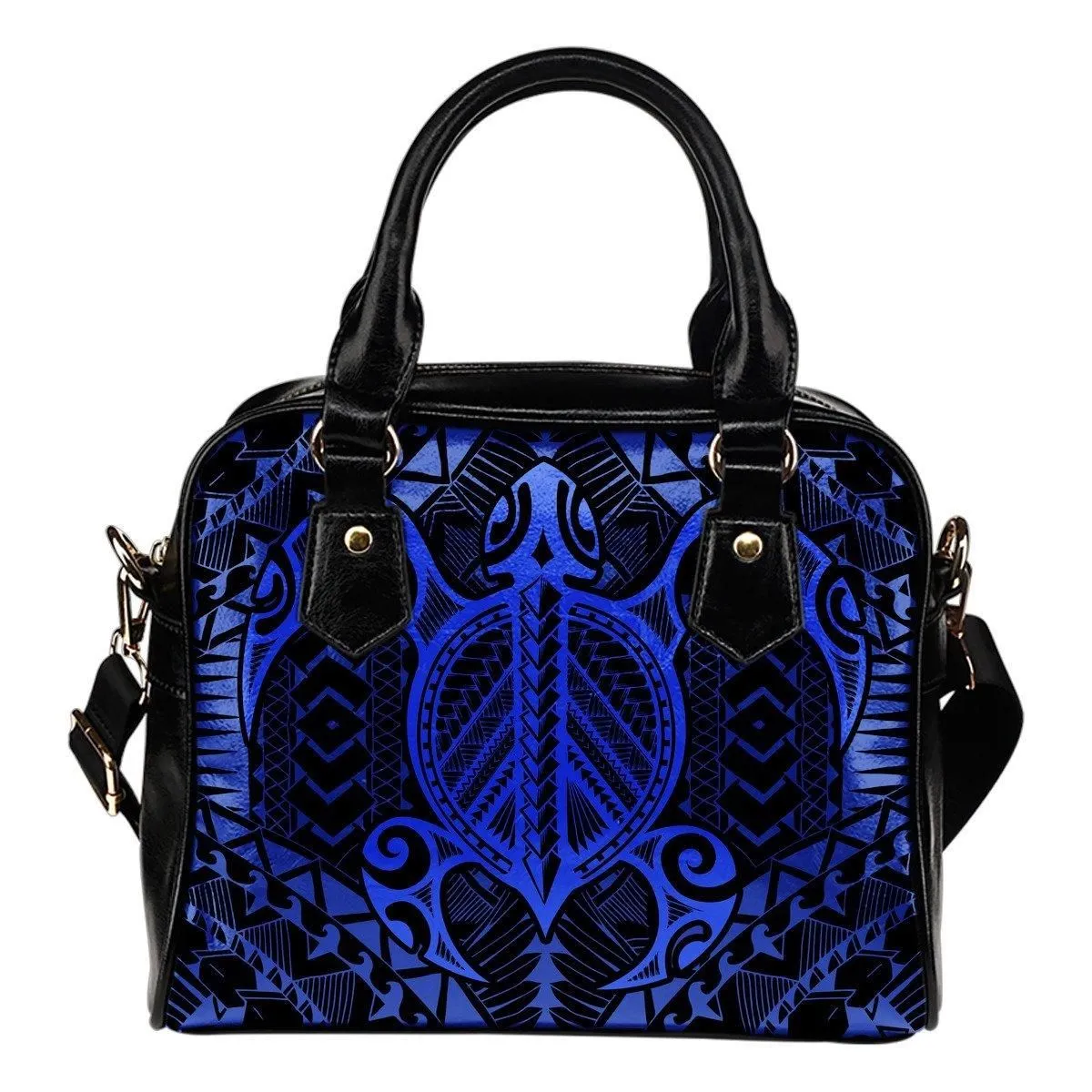 Polynesian Turtle Shoulder Handbag (Blue) A6