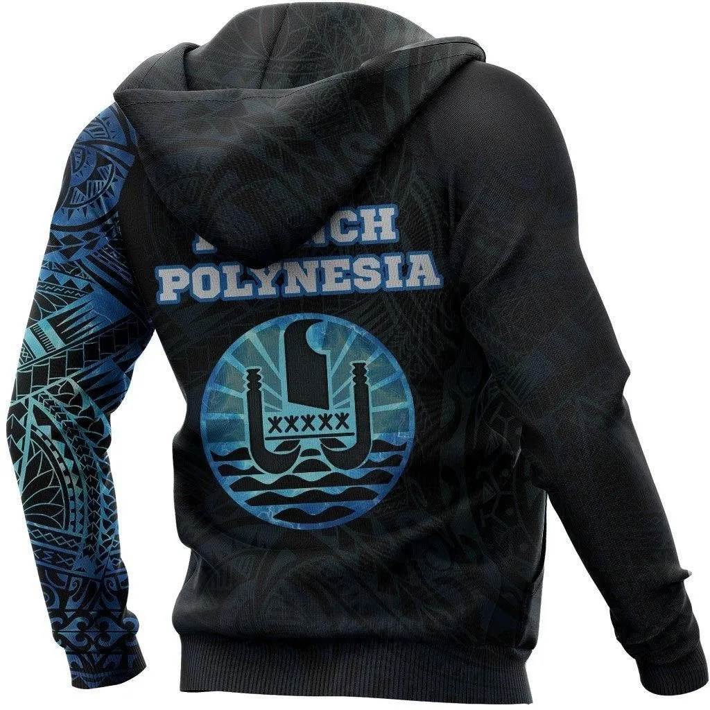 French Polynesia Hoodie - French Polynesian Flag Tattoo Special Version
