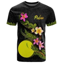 Palau Polynesian T shirt - Plumeria Tribal