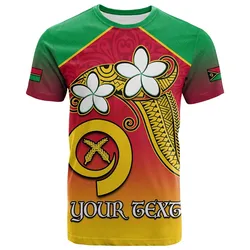 (Custom Personalised) Vanuatu Novelty T Shirt Frangipani Tropical Spa Flower LT13