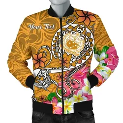 FamilyGater Jacket - Bomber Jacket Samoa Custom Personalised - Turtle Plumeria (Gold) - BN18