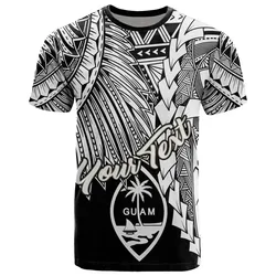 Alohawaii T-Shirt - Tee Guam Polynesian Custom Personalised - Tribal Wave Tattoo White - BN12