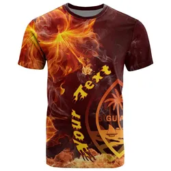 Alohawaii T-Shirt - Tee Guam Polynesian Custom Personalised - Fire Hibiscus - BN12