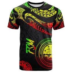Federated States Of Micronesia T-Shirt - Poly Tattoo Reggae Version