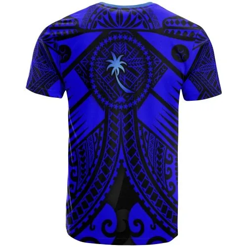 Chuuk Custom Personalised T-Shirts- Blue Seal with Polynesian Tattoo