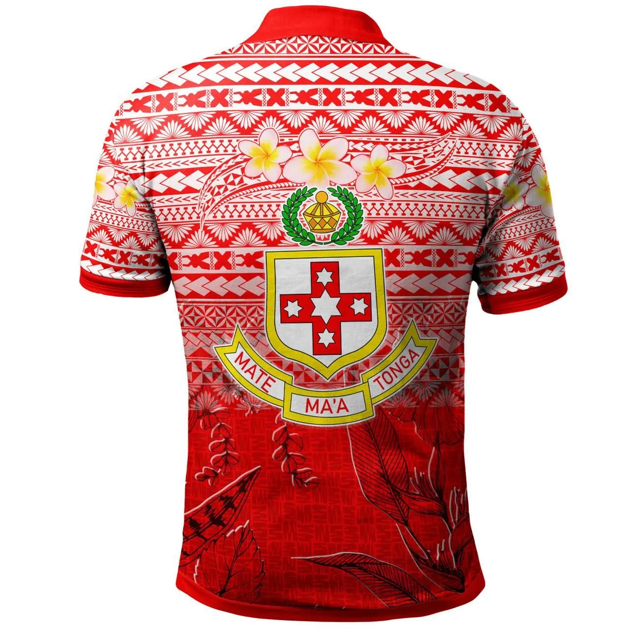 Tonga Custom Personalised Polo Shirt - Kolisi Tonga With Tropical Flowers
