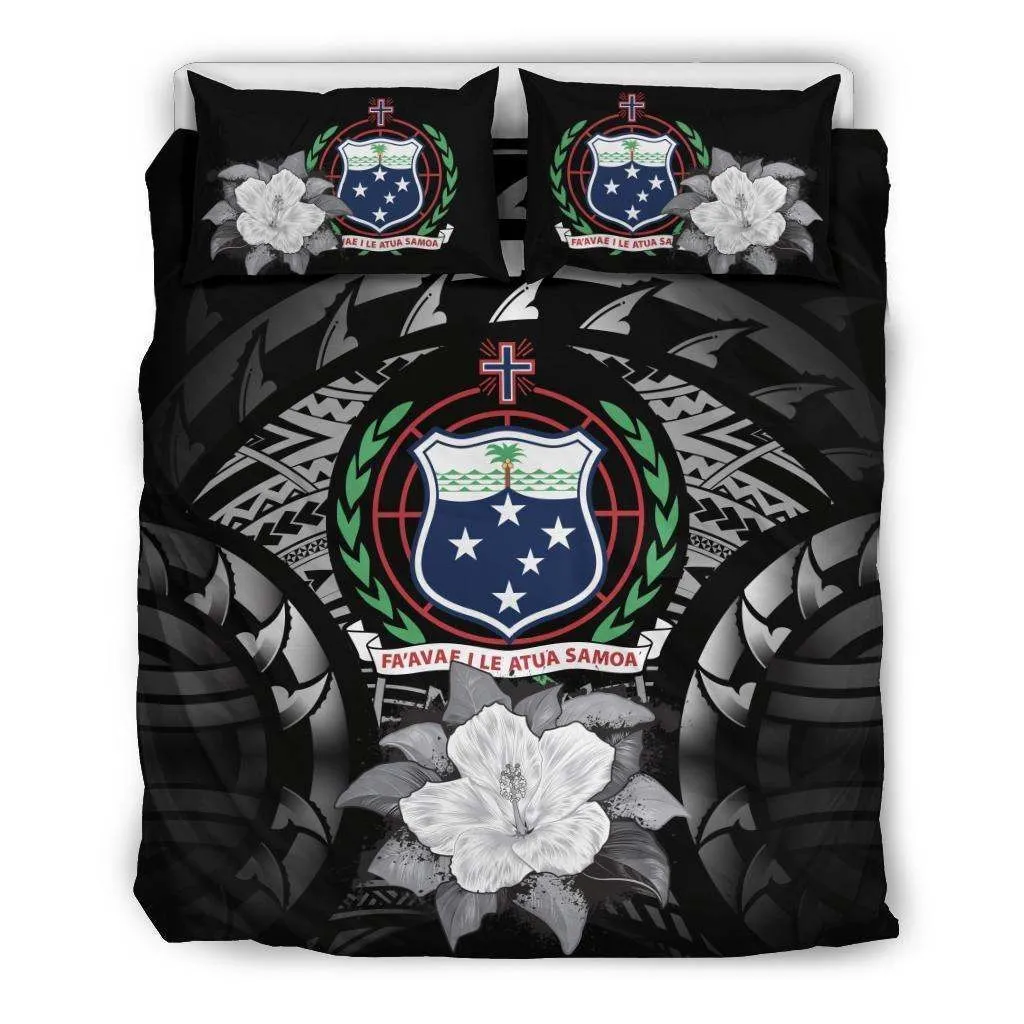 Samoa Gray Hibiscus Bedding Set A02 Dhc28111469Dd