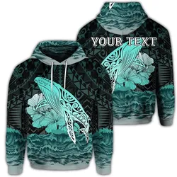 (Personalised) Hawaii Hibiscus Wale Polynesian Hoodie
