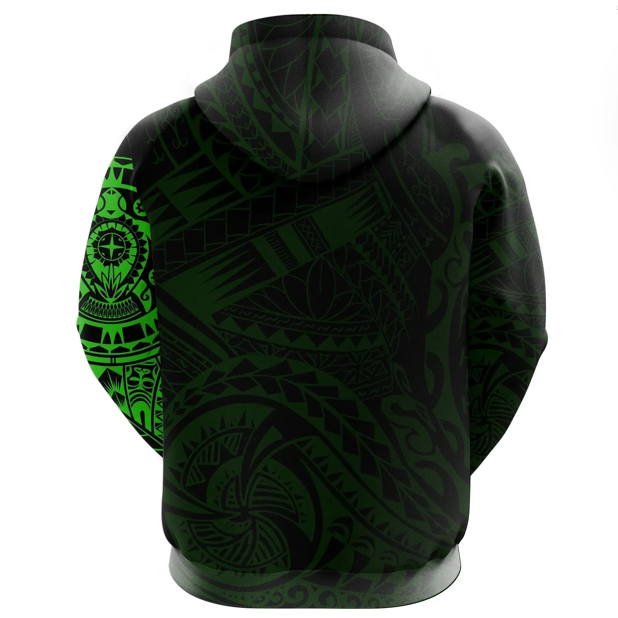 Turtle Tattoo Hoodie Polynesian - Green A7