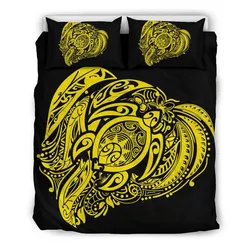 Alohawaii Bedding Set Turtle Hibiscus Polynesian Bedding Set Simple Yellow Ah J7 Dhc1712749Dd