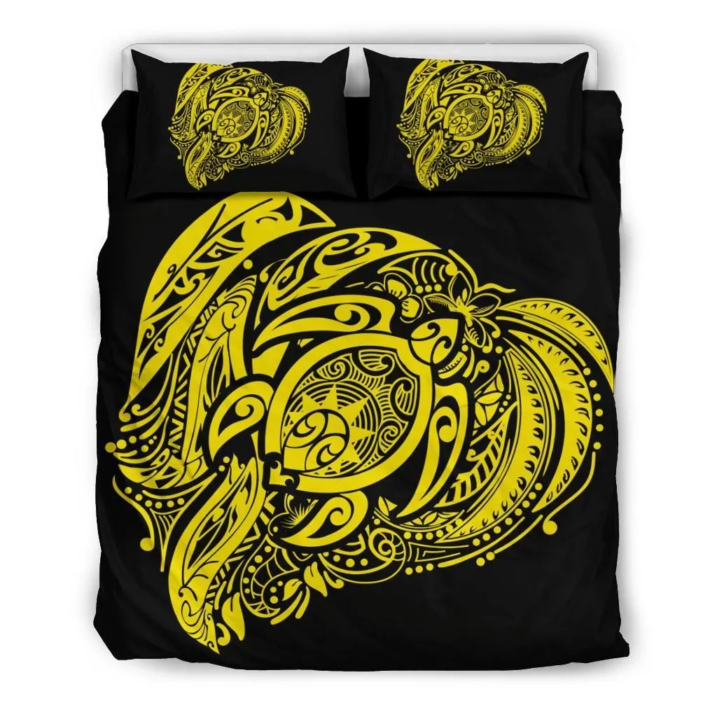 Alohawaii Bedding Set Turtle Hibiscus Polynesian Bedding Set Simple Yellow Ah J7 Dhc1712749Dd
