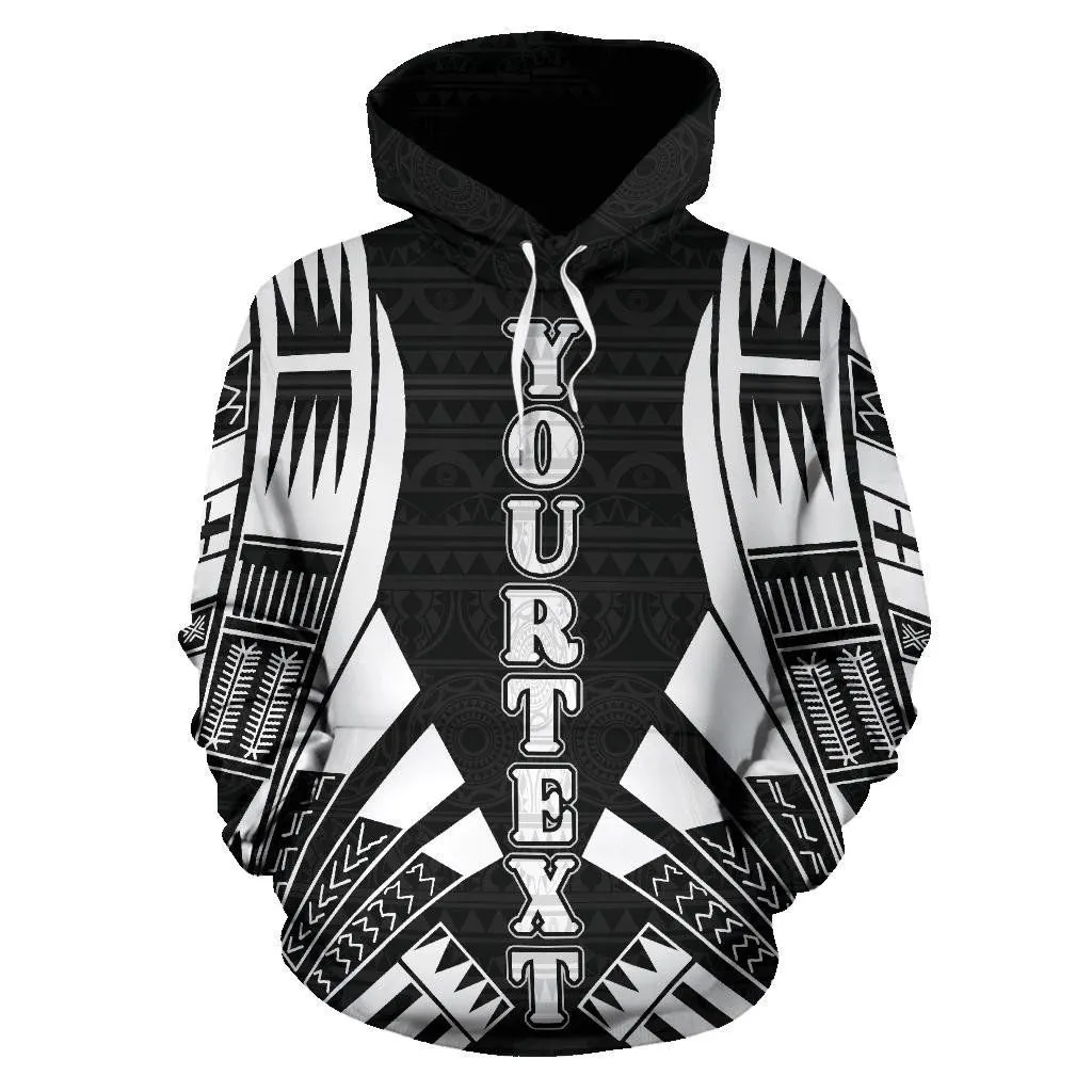 Federated States Of Micronesia All Over Hoodie - Black Tattoo Style Custom - Bn01