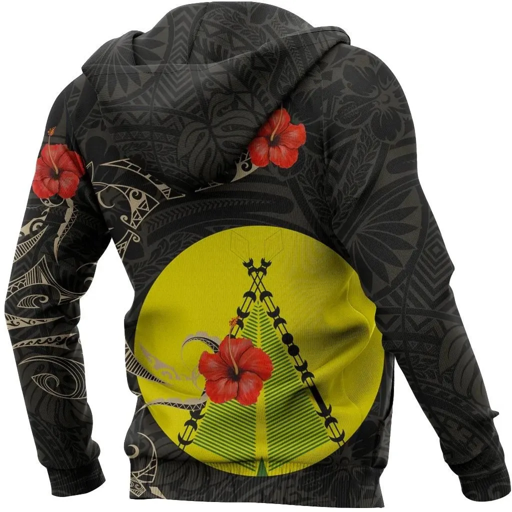 Alohawaii Clothing - Hoodie (Sivage) Wallis and Futuna Hibiscus Tattoo Style A7