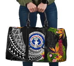 Northern Mariana Islands Travel Bag - Seal Spiral Polynesian Patterns