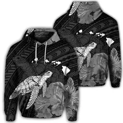 Alohawaii Hoodie - Hawaiian Polynesian Hibiscus Turtle Map Hoodie - AH - J5R