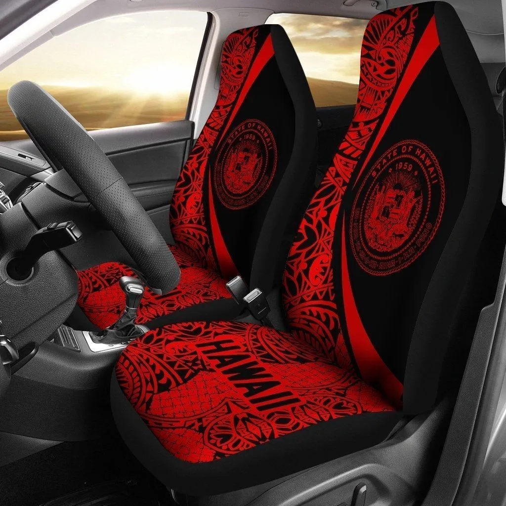 Hawaii Coat Of Arm Polynesian  Car Seat Cover | Universal Fit Car Seat Protector | Easy Install | Polyester Microfiber Fabric | CSC1338
