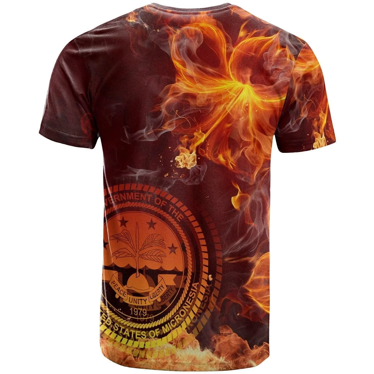 Federated States Of Micronesia T- Shirt - Fire Hibiscus