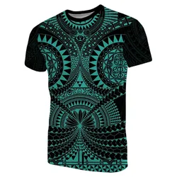 Polynesian Tattoo T shirt Turquoise