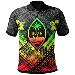 Guam Polynesian Polo Shirt - Guam Reggae Seal Camisole Hibiscus Style