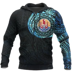 French Polynesia Hoodie - French Polynesian Flag Tattoo Special Version