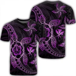 Kanaka Map Hibiscus Plumeria Turtle Art Pink Polynesian T-Shirt - AH
