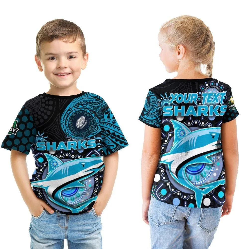 Vibe Hoodie Clothing - (Custom) Cronulla Sutherland Sharks Special Indigenous Polynesian Tattoo Style T Shirt
